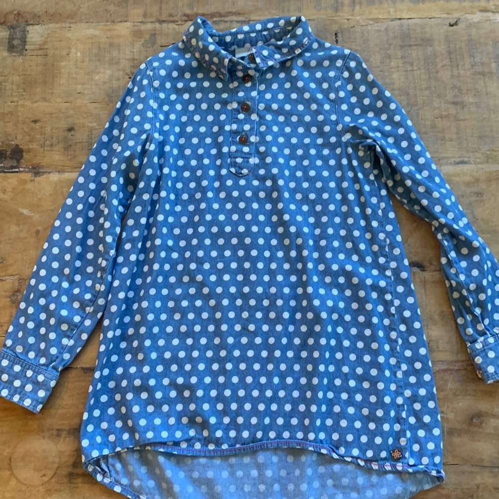 Matilda Jane blue and white polka dot tunic